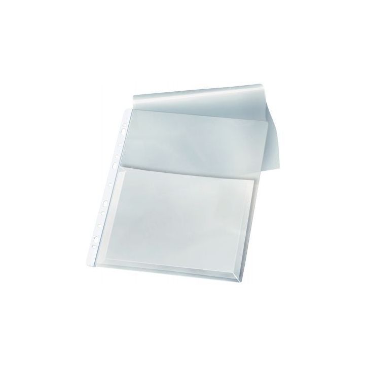 Sachet de 10 pochettes perforées lisses en PVC format A4 2014