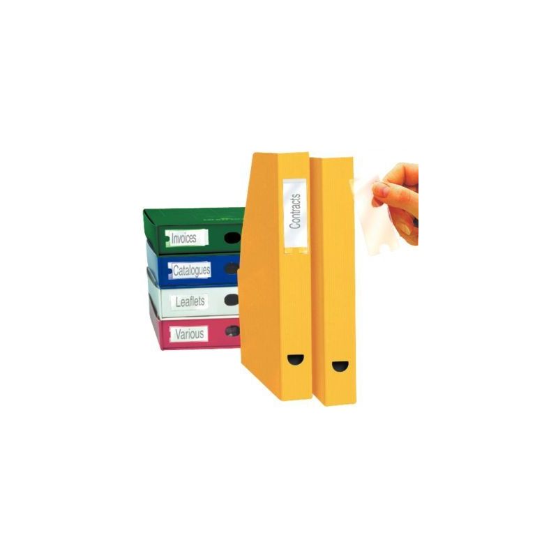 Achetez Blister de 12 porte-étiquettes adhésives en polypropylène format 25x75 mm 10310 3L pas ch.. Achetez Blister de 12 porte-étiquettes adhésives en polypropylène format 25x75 mm 10310 3L pas ch..