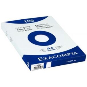 Achetez EXACOMPTA Etui de 100 fiches bristol non perforées 210x297mm (A4) unies Blanc pas cher sur ..