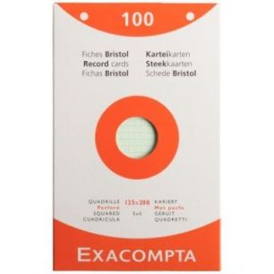 Achetez ETUI DE 100 FICHES  BRISTOL ASS QUADRILLE 5X5 PERF pas cher sur Ma Rentrée Scolaire
