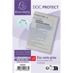 Achetez Étui 3 volets pour carte grise en PVC 5383UE EXACOMPTA pas cher sur Ma Rentrée Scolaire