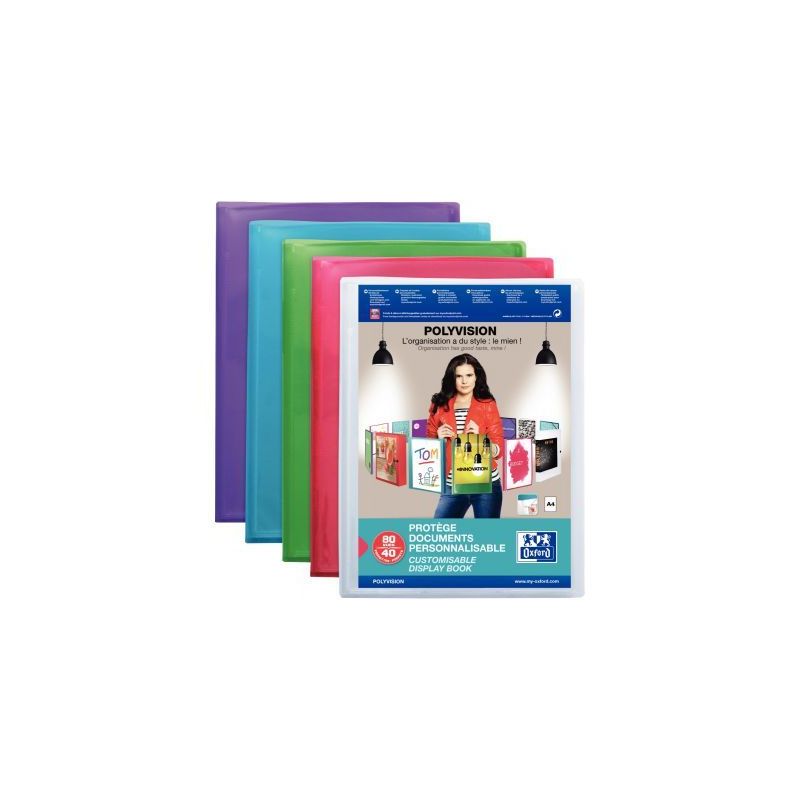 Achetez OXFORD Protège documents personnalisable POLYVISION 40 vues, 20 pochettes. En polypropylèn.. Achetez OXFORD Protège documents personnalisable POLYVISION 40 vues, 20 pochettes. En polypropylèn..