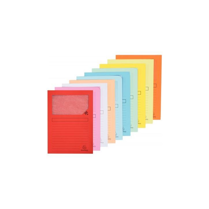 Paquet de 10 pochettes coin papier SUPER 160g, coloris assortis 50450E SUPER EXACOMPTA