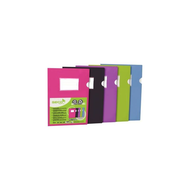 Achetez Sachet de 5 pochettes coin en polypropylène opaque recyclable, coloris assortis SF5-AST SEC..