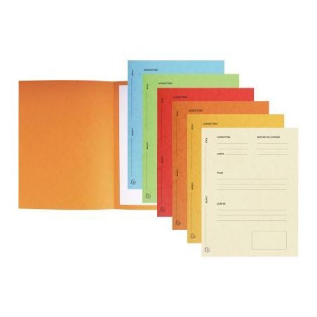 Achetez Paquet de 25 chemises de plaidoirie "Pour/Contre" 265g, coloris assortis 220118E EXACOMPTA p..