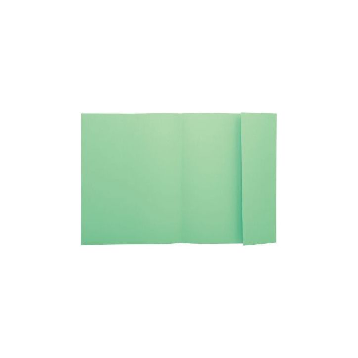 Paquet de 100 chemises 1 rabat 160g 24x32 cm vert clair 348004E SUPER EXACOMPTA