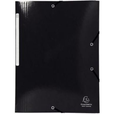 Achetez Chemise 3 rabats à élastiques en carte lustrée 425g, noir 55821E IDERAMA EXACOMPTA pas ch..