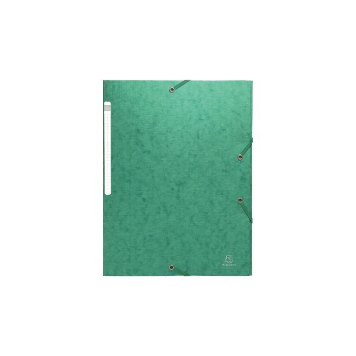 Chemise 3 rabats à élastiques SCOTTEN en carte lustrée 600g, vert 55953E SCOTTEN EXACOMPTA