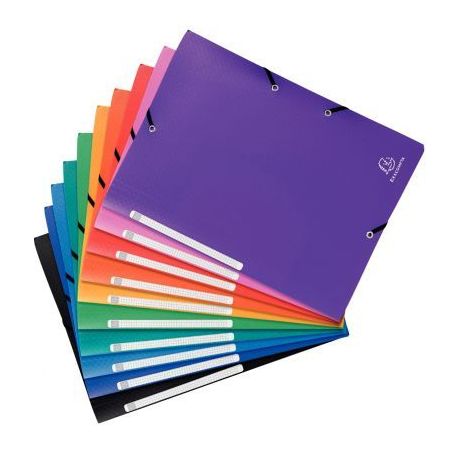 Achetez Paquet de 10 chemises 3 rabats à élastiques OPAK en polypropylène 5/10ème, coloris assor..