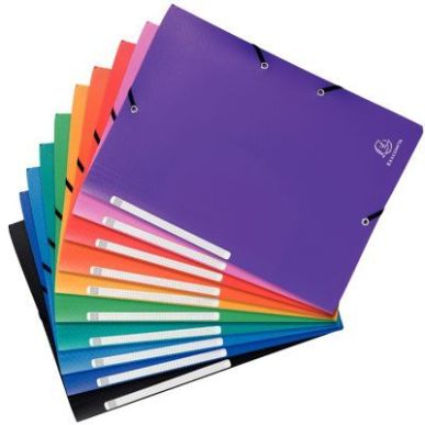 Achetez Paquet de 10 chemises 3 rabats à élastiques OPAK en polypropylène 5/10ème, coloris assor..