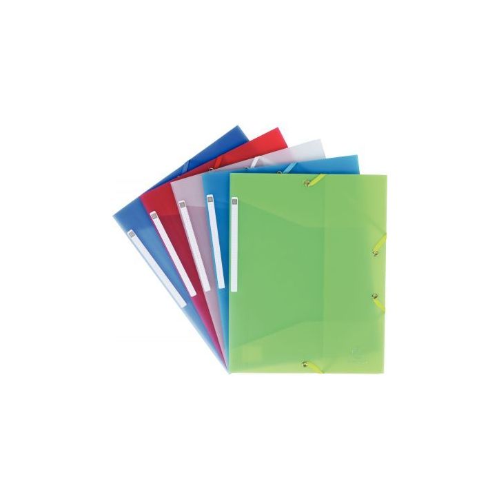 Chemise 3 rabats à élastiques CHROMALINE en polypropylène translucide, coloris assortis 55879E CHROMALINE E(...)