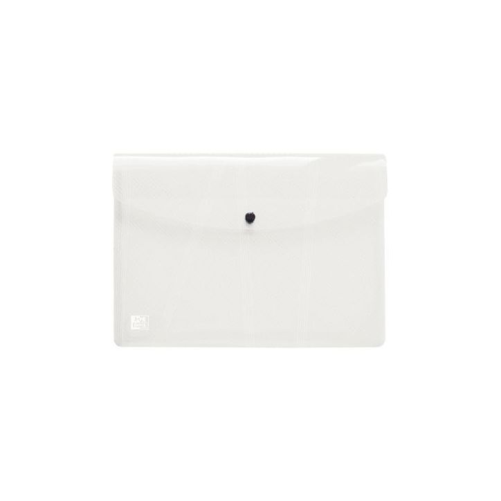 Paquet de 5 enveloppes à pression OXFORD HAWAÏ en polypropylène translucide, pour format A4, incolore 40003(...)