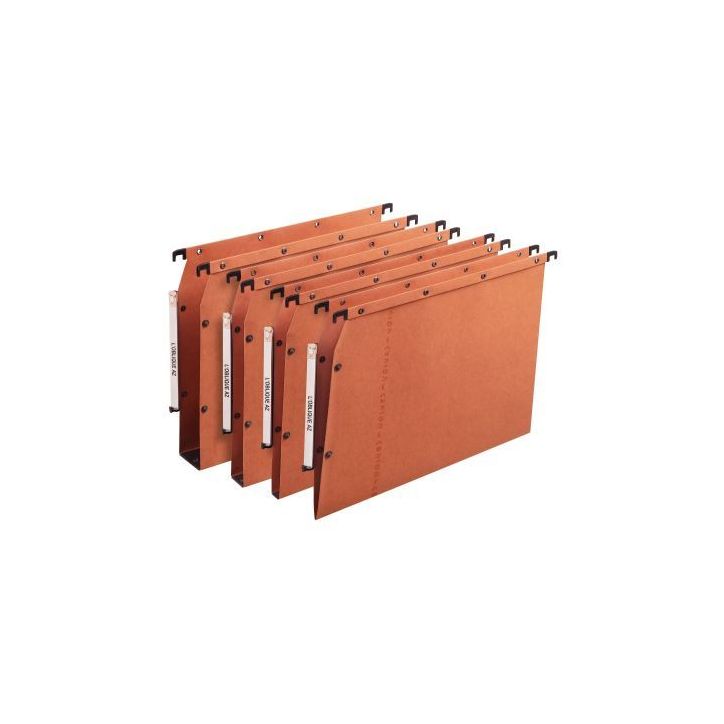Paquet de 25 dossiers suspendus AZV Ultimate pour armoire dos fond 30 mm orange 100330475 HAMELIN