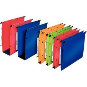 Achetez Paquet 10 dossiers suspendus armoire polypropylène dos 50 rouge cerise 100330593 HAMELIN pa..