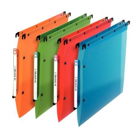 Achetez Paquet de 10 dossiers suspendus pour armoire en polypropylène dos V couleurs assorties 1003..