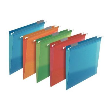 Achetez Paquet de 5 dossiers suspendus OXFORD en polypropylène pour tiroir, dos V, coloris assortis..