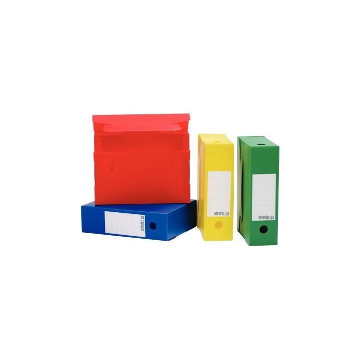 Paquet de 10 boîtes à archives en polypropylène alvéolé, Format : L 34xH25cm dos de 10cm,  Vert 12.64 x10(...)