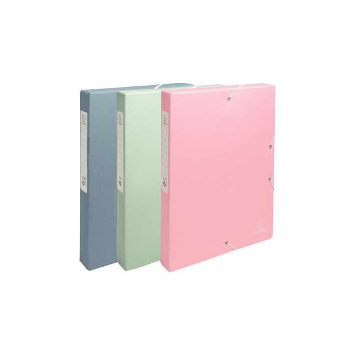 Boite de classement en carte recyclée AUTENTIK dos 4 cm, coloris assortis 59339E AUTENTIK EXACOMPTA