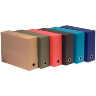 Boite de transfert papier toilé, dos 9 cm, havane 89528E EXACOMPTA Boite de transfert papier toilé, dos 9 cm, havane 89528E EXACOMPTA