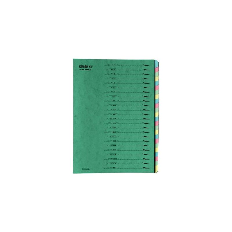 Achetez Trieur en carte forte EXTENDOS 24 compartiments, coloris vert 223.24 VERT EXTENDOS pas cher ..