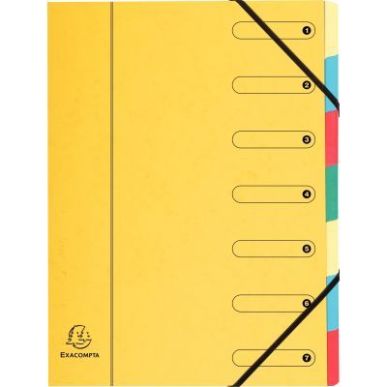 Achetez Trieur en carte lustrée 5/10ème fermeture par élastiques 7 compartiments T6755 COUTAL pas..