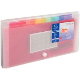 Achetez Trieur à soufflet format chèque CRYSTAL en polypropylène, 7 compartiments 55398E CRYSTAL ..