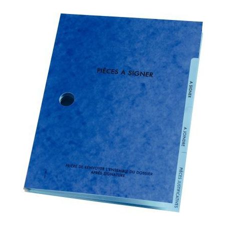 Achetez Parapheur 3 compartiments, bleu 350.5 BLEU EXTENDOS pas cher sur Ma Rentrée Scolaire