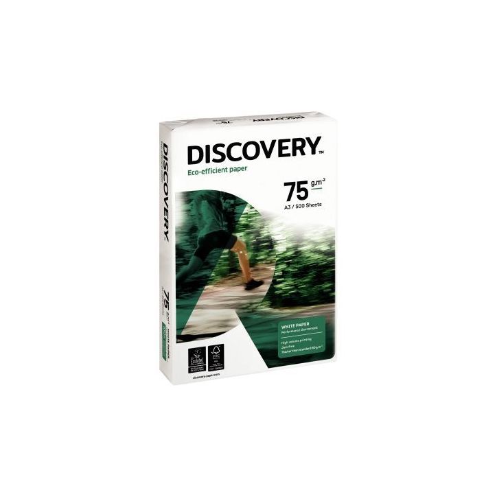 Ramette de 500 feuilles de papier blanc 75g de format A3 DISCOVERY DISCOV A3 75G DISCOVERY