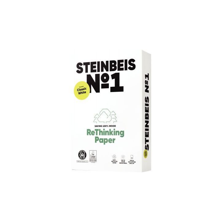 Ramette de 500 feuilles A4 80g blanc STEINBEIS N°1 K1201666080A STEINBEIS