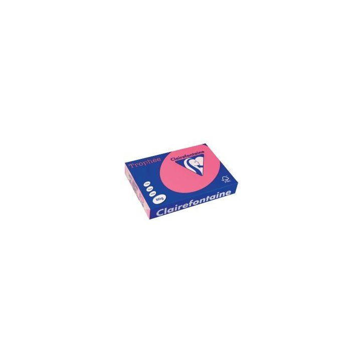 Carton de 5 ramettes de 500 feuilles format A4 80g fuchsia 1771PCX5 TROPHEE CLAIREFONTAINE