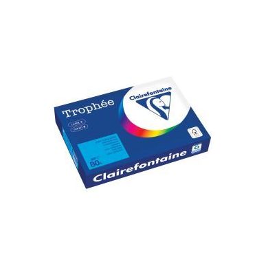 Achetez Carton de 5 ramettes de 500 feuilles format A4 80g bleu turquoise 1781PCX5 TROPHEE CLAIREFON..
