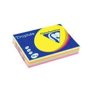 Achetez Carton de 5 ramettes de 500 feuilles format A4 80g fluo assortis 1705SCX5 TROPHEE CLAIREFONT..