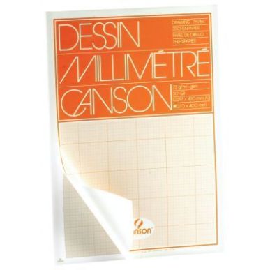 Achetez Bloc de 50 feuilles à  dessin millimétré, format A3 : 29,7x42 cm bistre C200067109 CANSO..