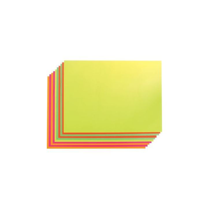 Paquet de 10 feuilles affiches 90g 60x80cm fluo assortis 293996MAJUSC CLAIREFONTAINE
