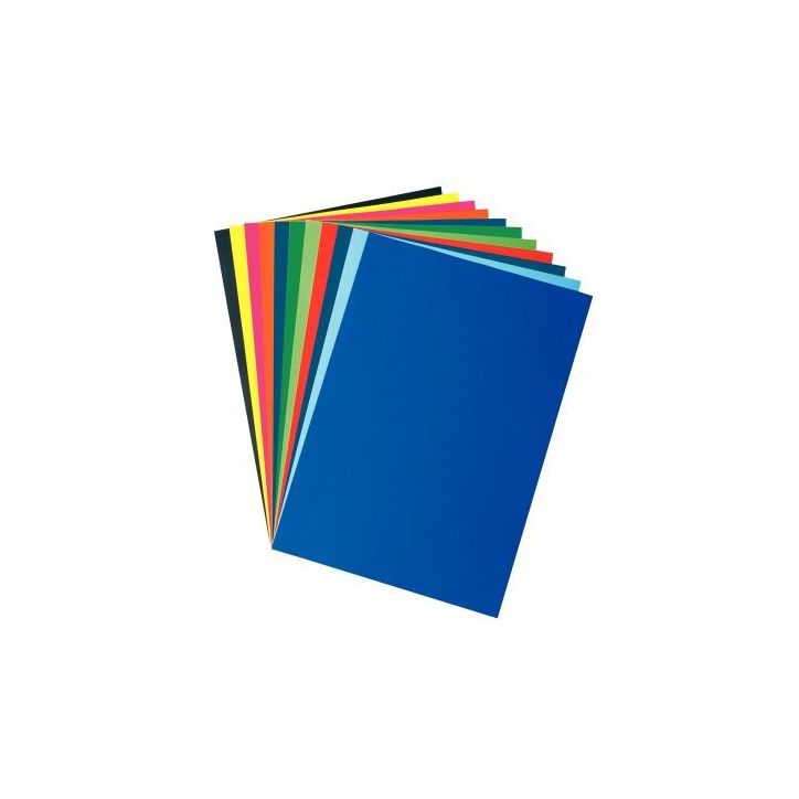 Paquet de 50 feuilles affiche couleurs éclatantes 85g format 60x80cm couleurs assorties 3-002-10-AB
