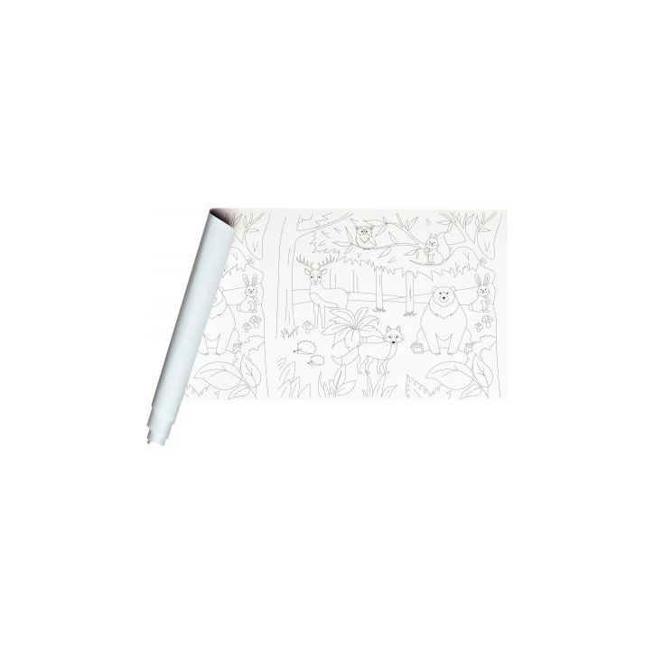 Rouleau fresque à  peindre pré-dessiné la forêt rouleau 10 x 0.5 m papier REH 120g 34182C CLAIREFONTAINE