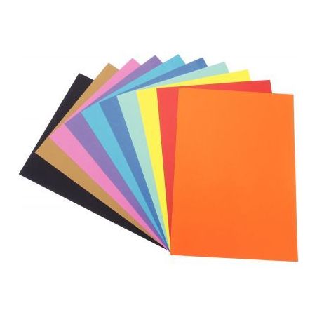 Achetez Bloc de 20 feuilles de papier couleur 21x29,7 cm 120 g 10 teintes vives assorties 97244C CLA..