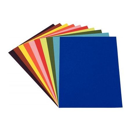 Achetez Paquet de 24 feuilles papier dessin couleur format 50 x 65 cm 160 g couleurs vives assorties..