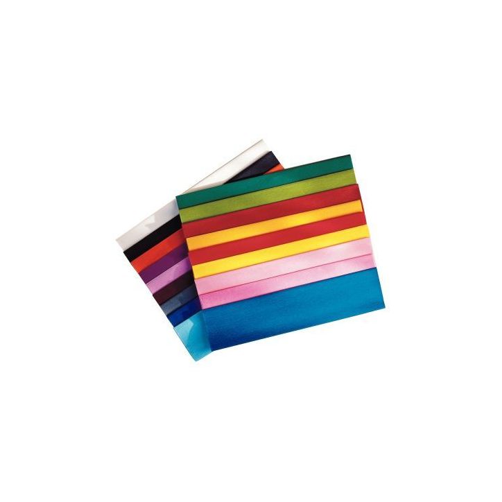 Paquet de 10 feuilles crépon ordinaire 200x50 cm  vert foncé 2124