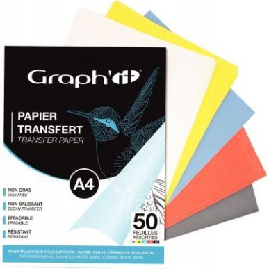 Achetez Pochette de 50 feuilles de papier décalquant A4 assortis GI00253 pas cher sur Ma Rentrée S..