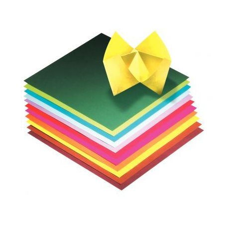 Achetez Pochette de 100 feuilles de papier pour pliage origami format 20 x 20 cm couleurs assorties ..