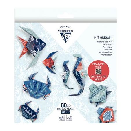 Achetez Pochette 60 feuilles origami 3 formats animaux marins 95367C pas cher sur Ma Rentrée Scolai..