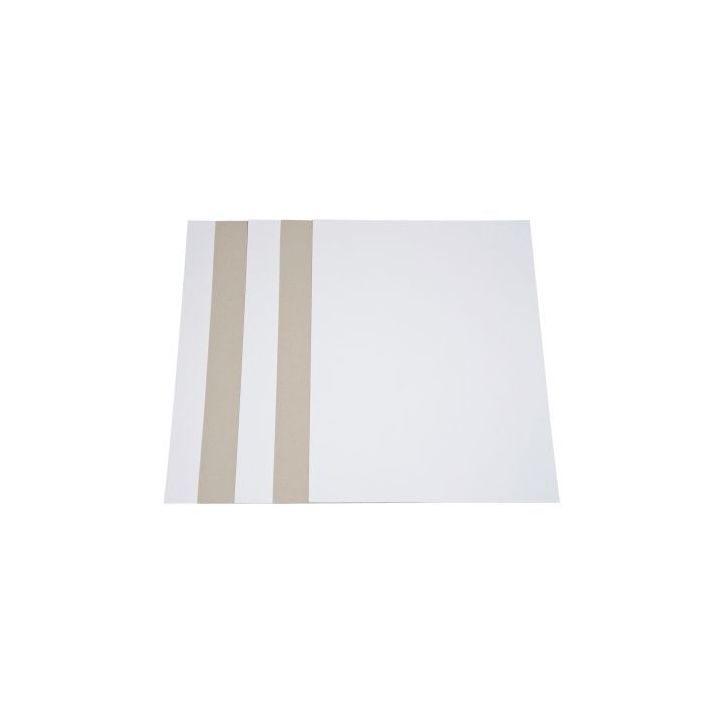 Paquet de 5 feuilles de carton 1 côté blanc, 1 côté gris format 50 x 65 cm, 640 gr C1B1G50X65-640/5