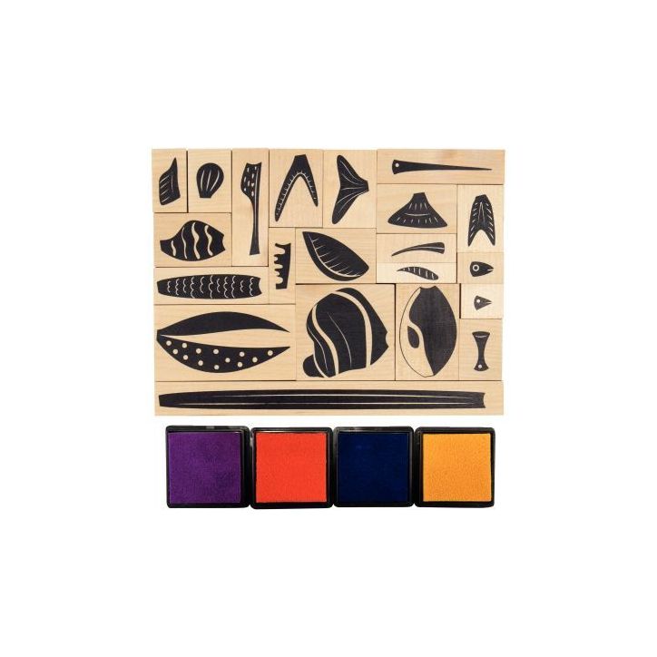 Tampons encreurs poissons 17x13cm L740222