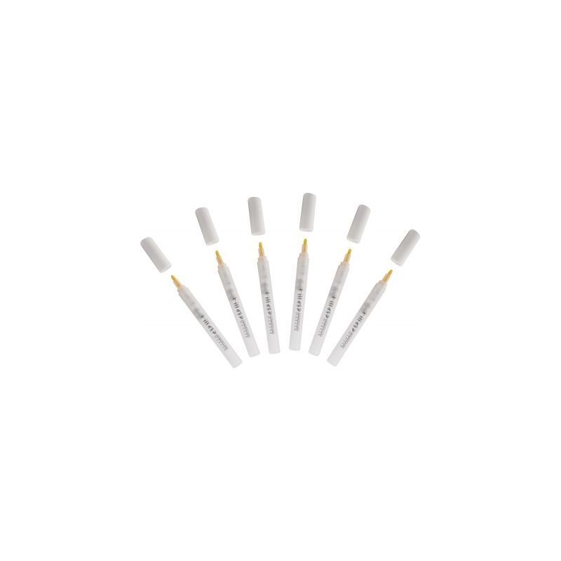 Achetez Lot de 6 marqueurs vides rechargeables pour encres et peintures liquides pointe ogive 4 mm G..
