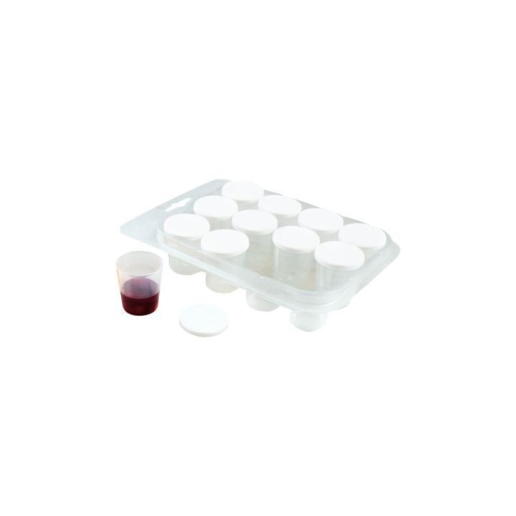 Kit de 12 pots gradués avec couvercle 30 ml 1271