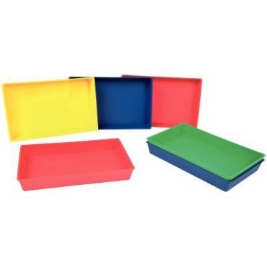 Achetez Lot de 6 plateaux empilables aux couleurs assorties en polypropylène 210-6 pas cher sur Ma ..