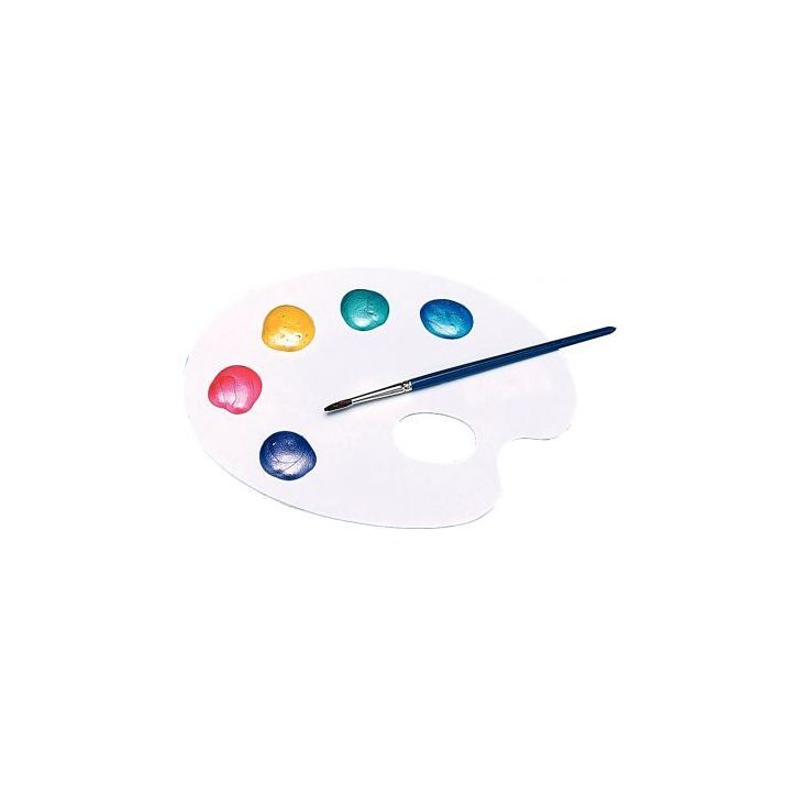 Palette en plastique forme ovale 1 trou 752