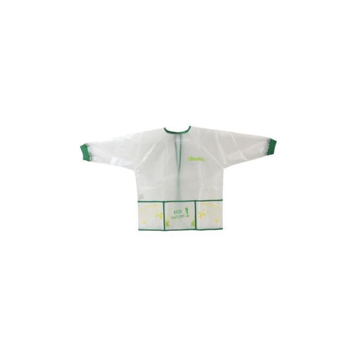 Tablier écologique enfant modèle 3 - 5 ans  coloris blanc et vert APN500862 WONDAY