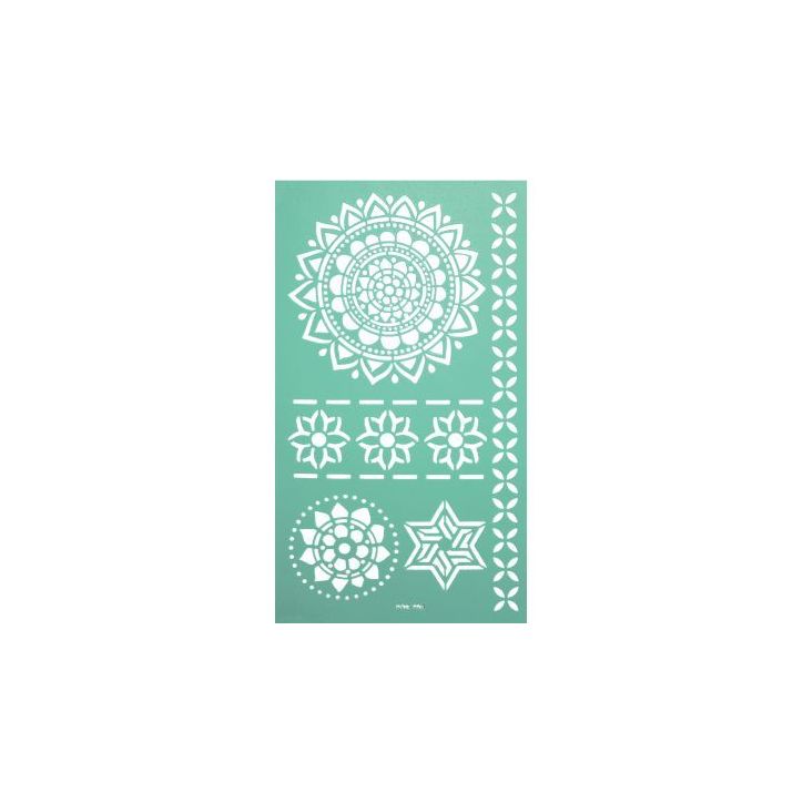 Lot de 3 pochoirs adhésifs motifs fantaisie MAJ3808